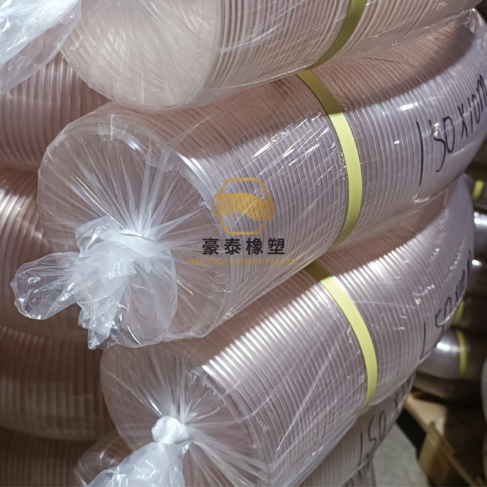 Ống Hút Bụi PU Lõi Thép Mạ Đồng 内径-Phi 160MM 卷-Cuộn 10M