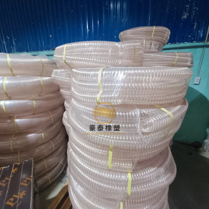 Ống Hút Bụi PU Lõi Thép Mạ Đồng 内径-Phi 75MM 卷-Cuộn 10M