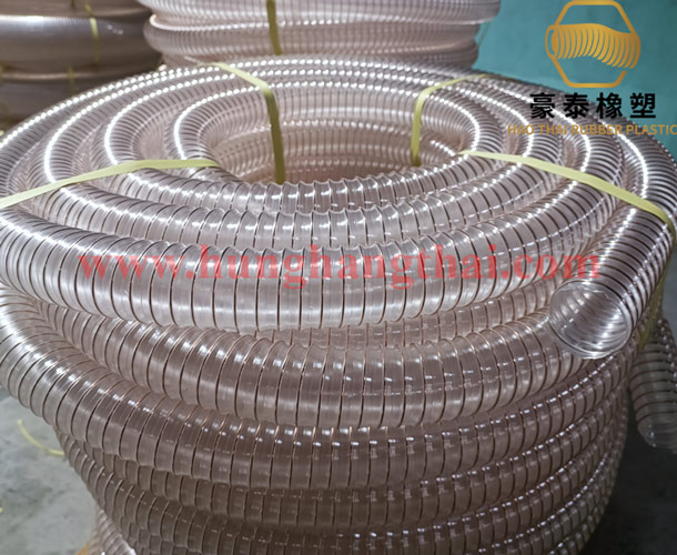 Ống Hút Bụi Lõi Thép Mạ Đồng PU Phi 63MM