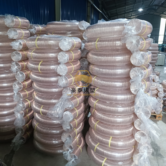 Ống Hút Bụi PU Lõi Thép Mạ Đồng 内径-Phi 125MM 卷-Cuộn 10M