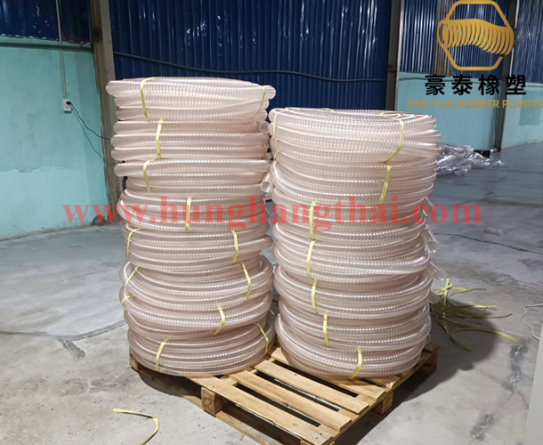 Ống Hút Bụi Lõi Thép Mạ Đồng PU Phi 75mm