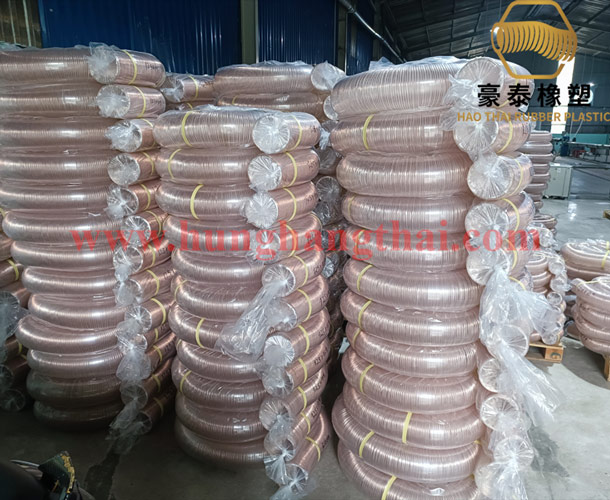Ống Hút Bụi Lõi Thép Mạ Đồng PU Phi 80mm
